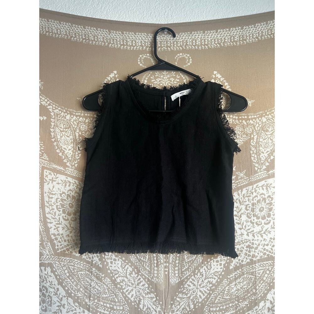 NWT Mikoh Cropped Black Linen Tank Top